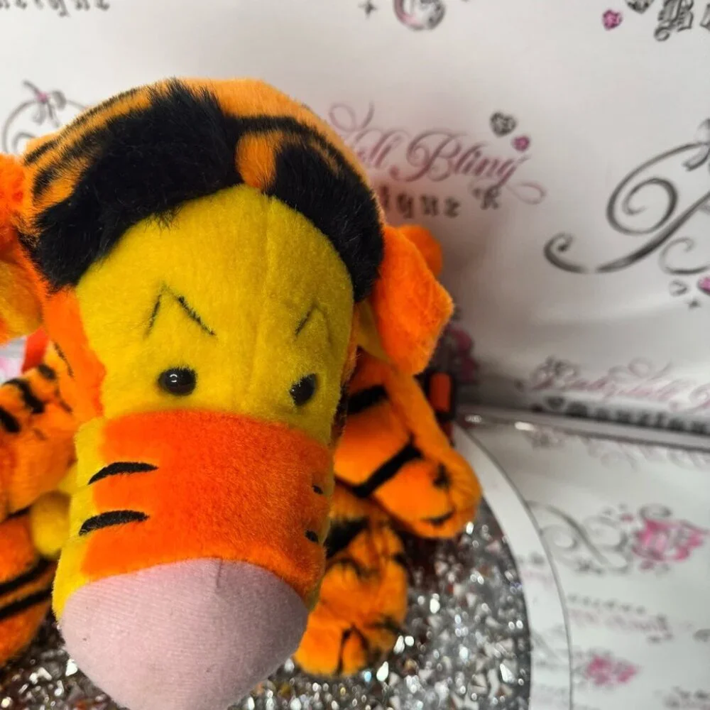 Disney tiger backpack Orange and Black Plush Toy backpack vintage zip up